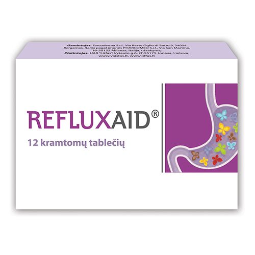 Food supplement for digestion Refluxaid tablets, N12 | Mano Vaistinė