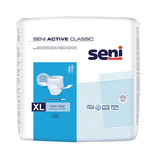 Medicinos prekės Sauskelnės-kelnaitės SENI ACTIVE CLASSIC, XL dydis, 30 vnt. | Mano Vaistinė