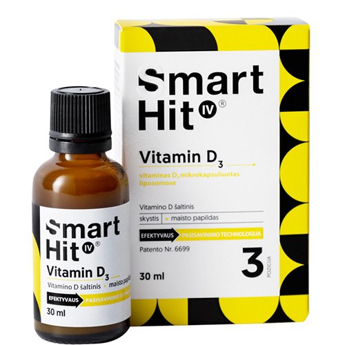 Vitamino D preparatas SmartHit IV Vitamin D3 skystis, 30 ml | Mano Vaistinė