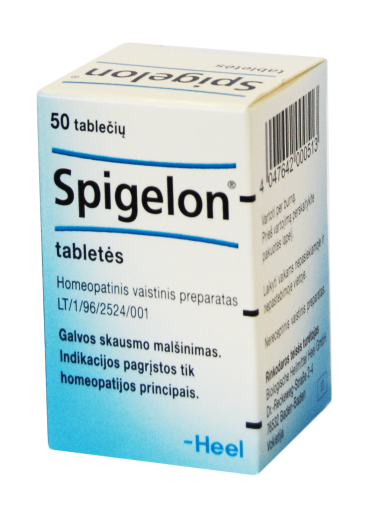 Homeopatinis vaistas Spigelon tabletės nuo galvos skausmo, N50 | Mano Vaistinė