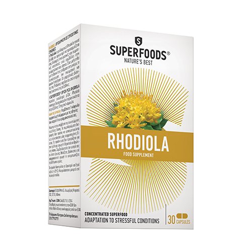 Maisto papildas SUPERFOODS Rhodiola ( Auksinė šaknis), 30 kapsulių | Mano Vaistinė