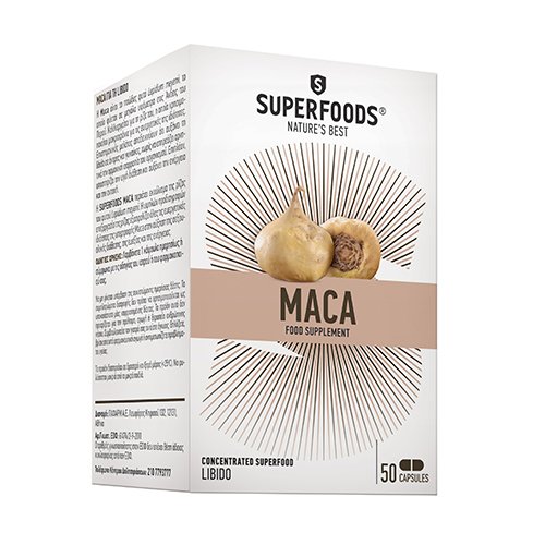 Maisto papildas SUPERFOODS Maca, 50 kapsulių | Mano Vaistinė