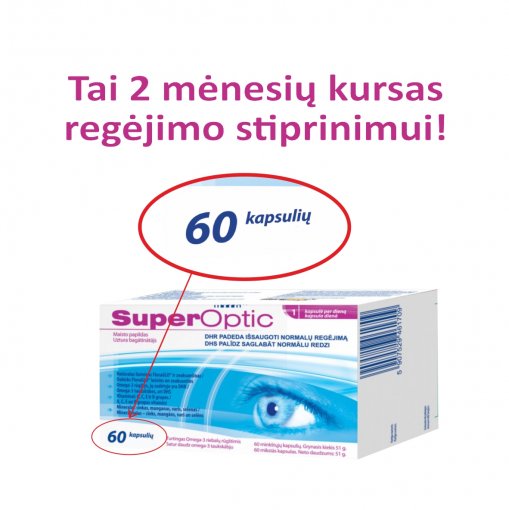 Vitaminai akims SuperOptic kapsulės, N60 | Mano Vaistinė