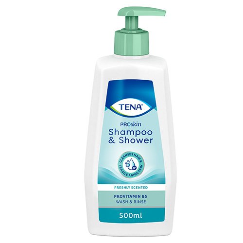 Priemonė ligonio priežiūrai Tena šampūnas ir dušo želė, 500 ml | Mano Vaistinė