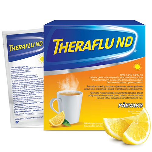 Vaostas nuo peršalimo TheraFlu ND milteliai geriamajam tirpalui, N10 | Mano Vaistinė