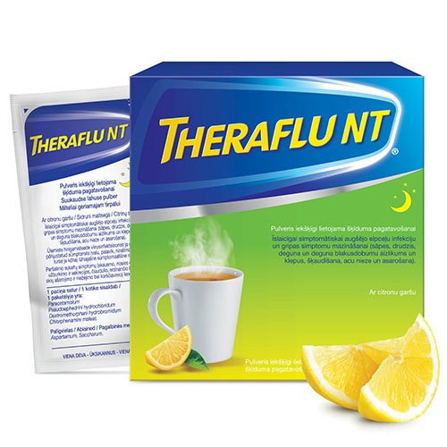 Milteliai nuo peršalimo TheraFlu NT milteliai geriamajam tirpalui, N10 | Mano Vaistinė