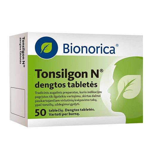 Kvėpavimo takams skirti vaistai Tonsilgon N tabletės nuo kvėpavimo takų uždegimo, N50 | Mano Vaistinė