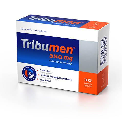 Maisto papildas vyrams Tribumen 350 mg kapsulės, N30 | Mano Vaistinė