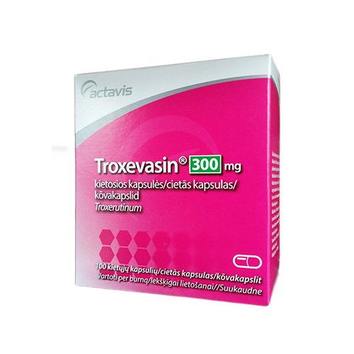 Vaistas tinimui ir venų nepakankamumui Troxevasin 300 mg kietosios kapsulės, N100 | Mano Vaistinė