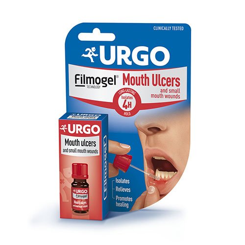 Pleistras Urgo Filmogel gelis burnos žaizdoms, skystas pleistas, 6 ml | Mano Vaistinė