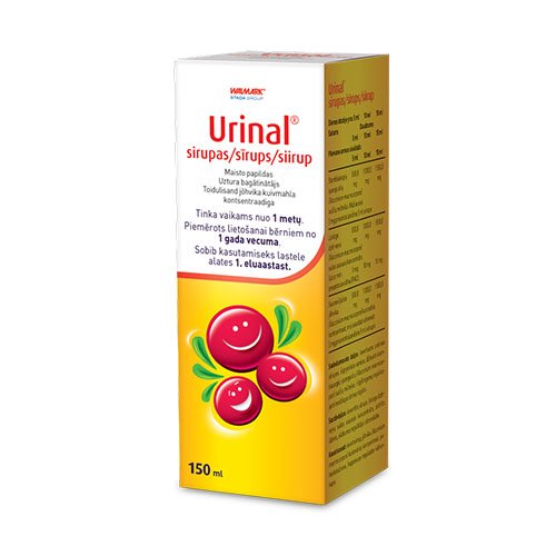 Maisto papildas šlapimo sistemai Urinal sirupas, 150 ml | Mano Vaistinė