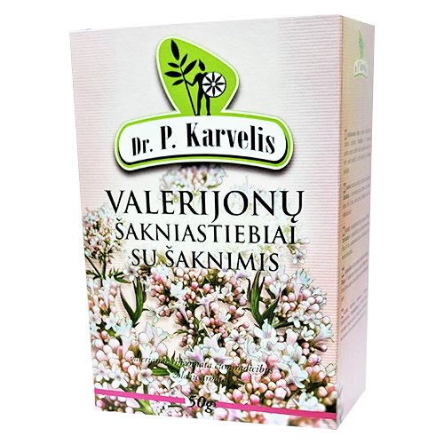 Arbatos ir vaistažolės nervų sistemai Valerijonų šakniast.su šaknimis, žolelių arbata, 50 g (K) | Mano Vaistinė
