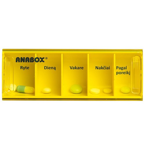 Vaistų dėžutė Anabox vaistų dėžutė 1 dienai, N1 | Mano Vaistinė