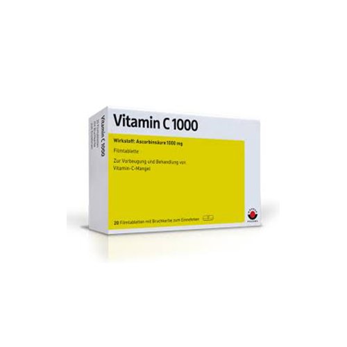 Maisto papildas su dideliu kiekiu vitamino C Vitamin C 1000 mg plėvele dengtos tab.N20 | Mano Vaistinė