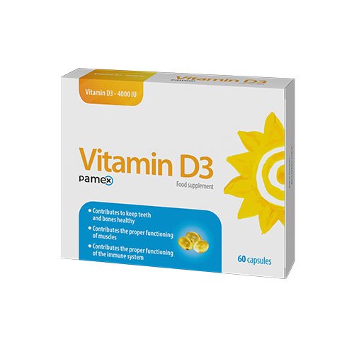 Vitamin D3 4000 IU kapsulės N60 | Mano Vaistinė