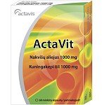 Nakvišos aliejus ActaVit Nakvišų aliejus 1000 mg, kapsulės, N60 | Mano Vaistinė