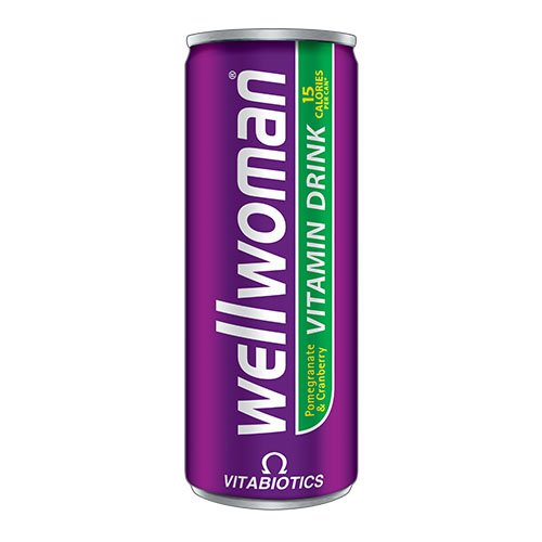 Be dirbtinių stimuliantų, subalansuotas moterims Vitaminų gėrimas energijai WELLWOMAN, 250 ml | Mano Vaistinė