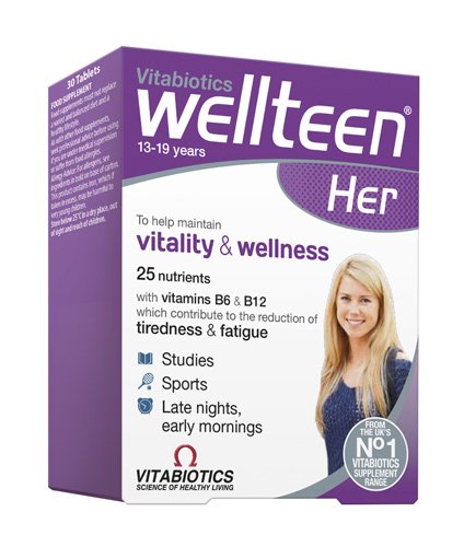 Supplements for teenagers Wellteen Her Tablets, N30 | Mano Vaistinė
