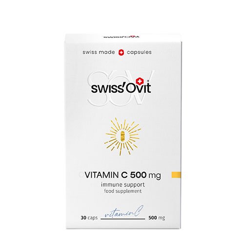 Vitaminas C SWISSOVIT 500 mg, 30 kapsulių | Mano Vaistinė