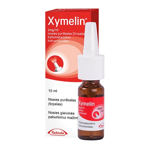 Vaistas nuo slogos Xymelin 1 mg/ml nosies purškalas, 15 ml | Mano Vaistinė