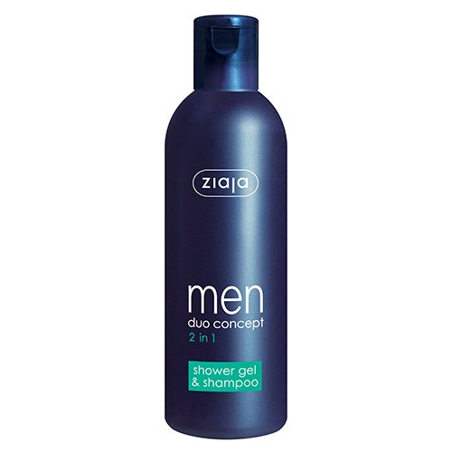 Prausimosi priemonės vyrams Dušo želė ir šampūnas ZIAJA MEN 2 in 1, 300 ml | Mano Vaistinė