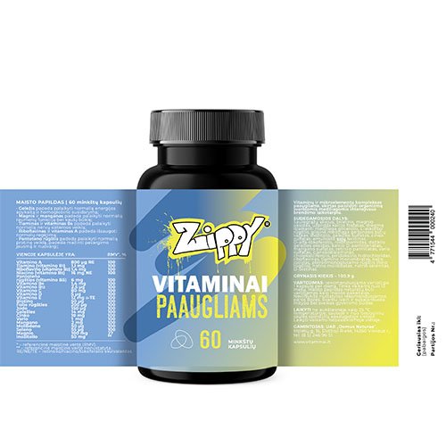 Zippy vitaminai paaugliams kapsulės N60 | Mano Vaistinė