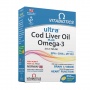 ULTRA Cod Liver Oil plus Omega-3, 60 kapsulių
