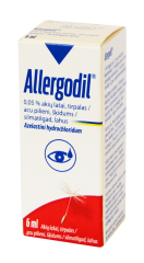 Allergodil akių lašai, 6 ml