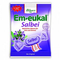Šalavijų skonio pastilės su vitaminu C ir saldikliais EM-EUKAL, 75 g