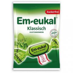 Klasikinio skonio pastilės su eukaliptu ir saldikliu EM-EUKAL, 75 g
