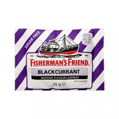 Becukrės, juodųjų serbentų skonio pastilės FISHERMAN'S FRIEND, 25 g