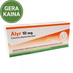 Aryl 10mg plėvele dengtos tabletės N7