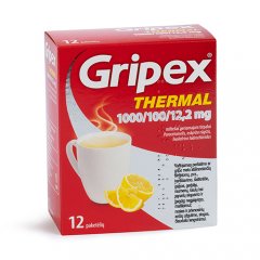 Gripex Thermal 1000/100/12,2mg milteliai geriamajam tirpalui, N12