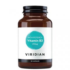 VIRIDIAN High Potency Vitaminas B3, 30 kapsulių