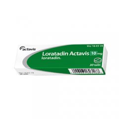 Loratadin Actavis tabletės alergijos simptomams lengvinti, 10 mg, N10