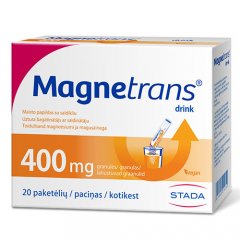 Magnetrans Drink 400mg granulės N20