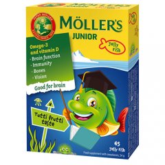  Mollers Junior Omega-3 žuvų taukų kapsulės, N45