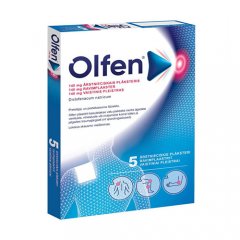 Olfen 140 mg vaistiniai pleistrai nuo skausmo, N5