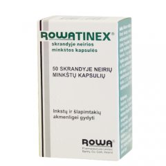 Rowatinex kapsulės, minkštos, akmenligei gydyti, N50