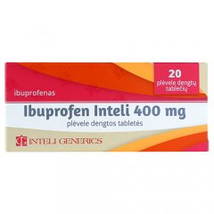 Ibuprofen Inteli 400mg plėvele dengtos tabletės, 20 tab.