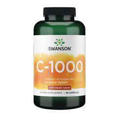 Vitaminas C 1000mg su erškėčių ekstraktu kapsulės N90