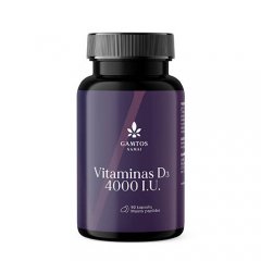Vitaminas D3 4000 IU kapsulės N90