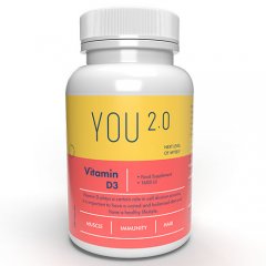 YOU2.0 Vitaminas D3, 180 kapsulių