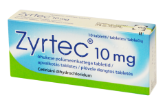 Zyrtec 10 mg tabletės nuo alergijos, N10 