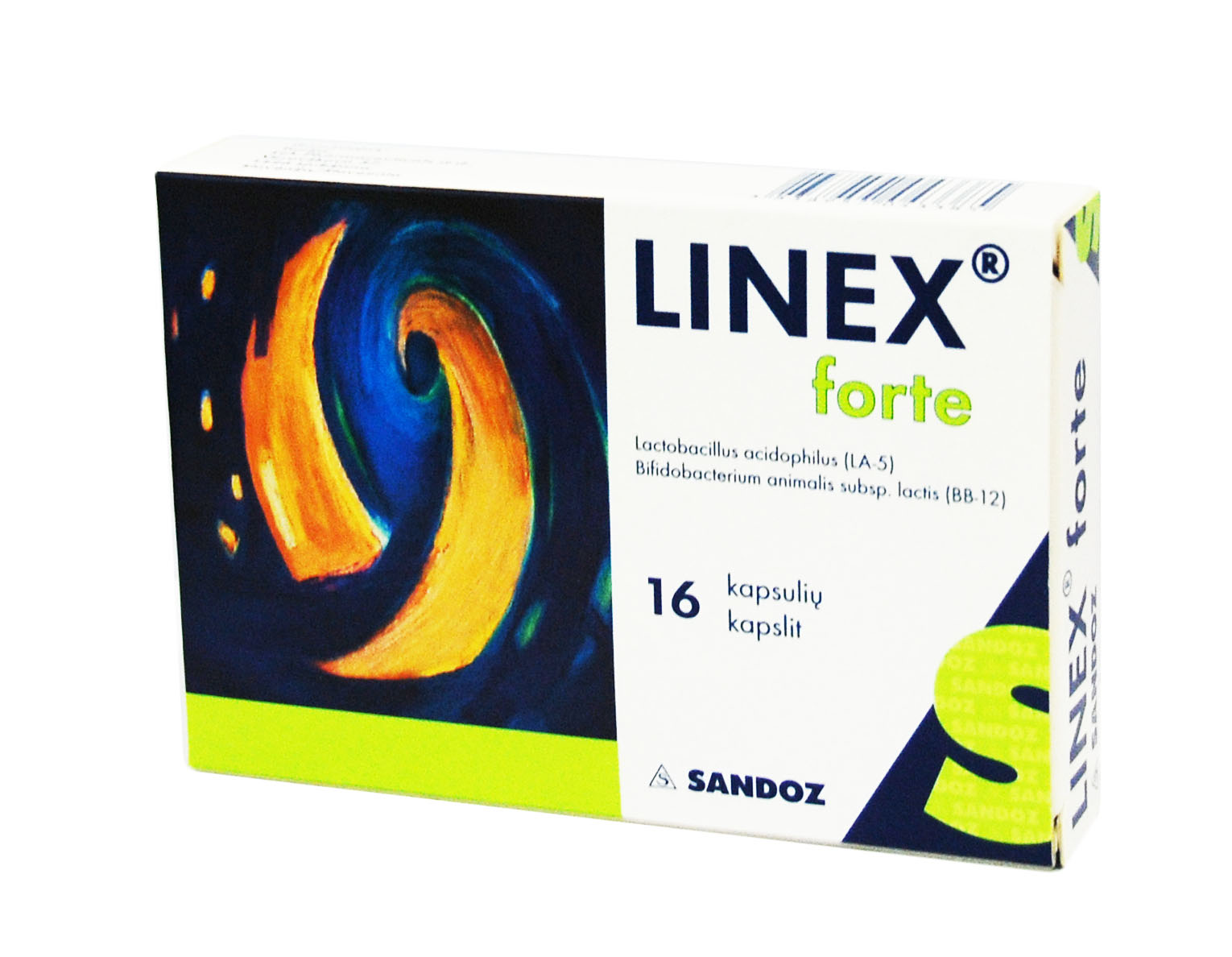 Linex Forte kapsulės, gerosios bakterijos, N16 Probiotikai ir