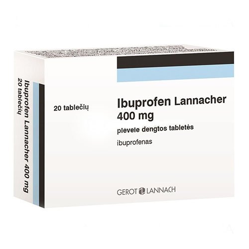 Ibuprofen Lannacher 400mg plėvele dengtos tabletės N20 | Mano Vaistinė