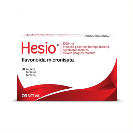 Hesio 900mg/100mg plėvele dengtos tabletės N30 | Mano Vaistinė