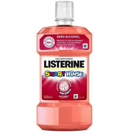 Uogų skonio burnos skalavimo skystis LISTERINE SMART RINSE, 500 ml | Mano Vaistinė