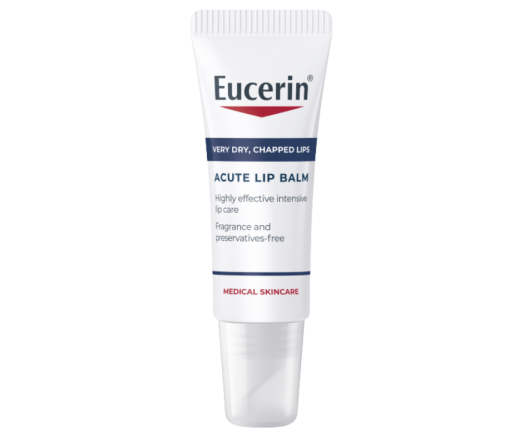 Su nakvišų aliejumi Drėkinamasis lūpų balzamas EUCERIN ACUTE, 10 ml | Mano Vaistinė