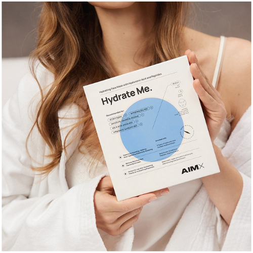 Koncentruota, greito poveikio kaukė Drėkinanti veido kaukė su peptidais AIMX HYDRATE ME, 5 vnt. | Mano Vaistinė
